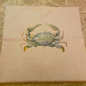 Blue crab pillow cover 19x19 NWT